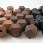 15 Wood Cube Beads Sampler ..