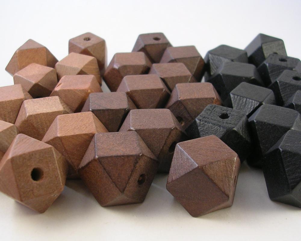 15 Wood Cube Beads Sampler Pack (WB50)